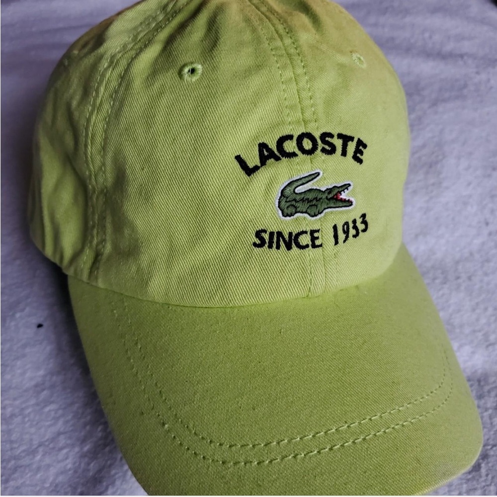Lime green/yellow unisex cap from Lacoste